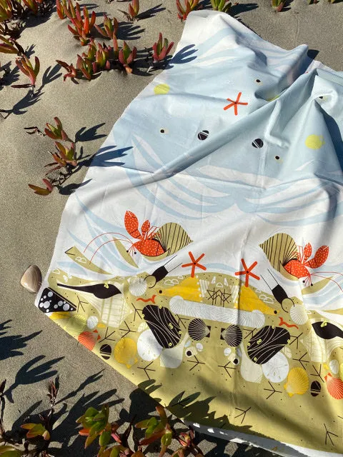 Charley Harper Crabitat Double Border  - 15.99/Yard ORGANIC