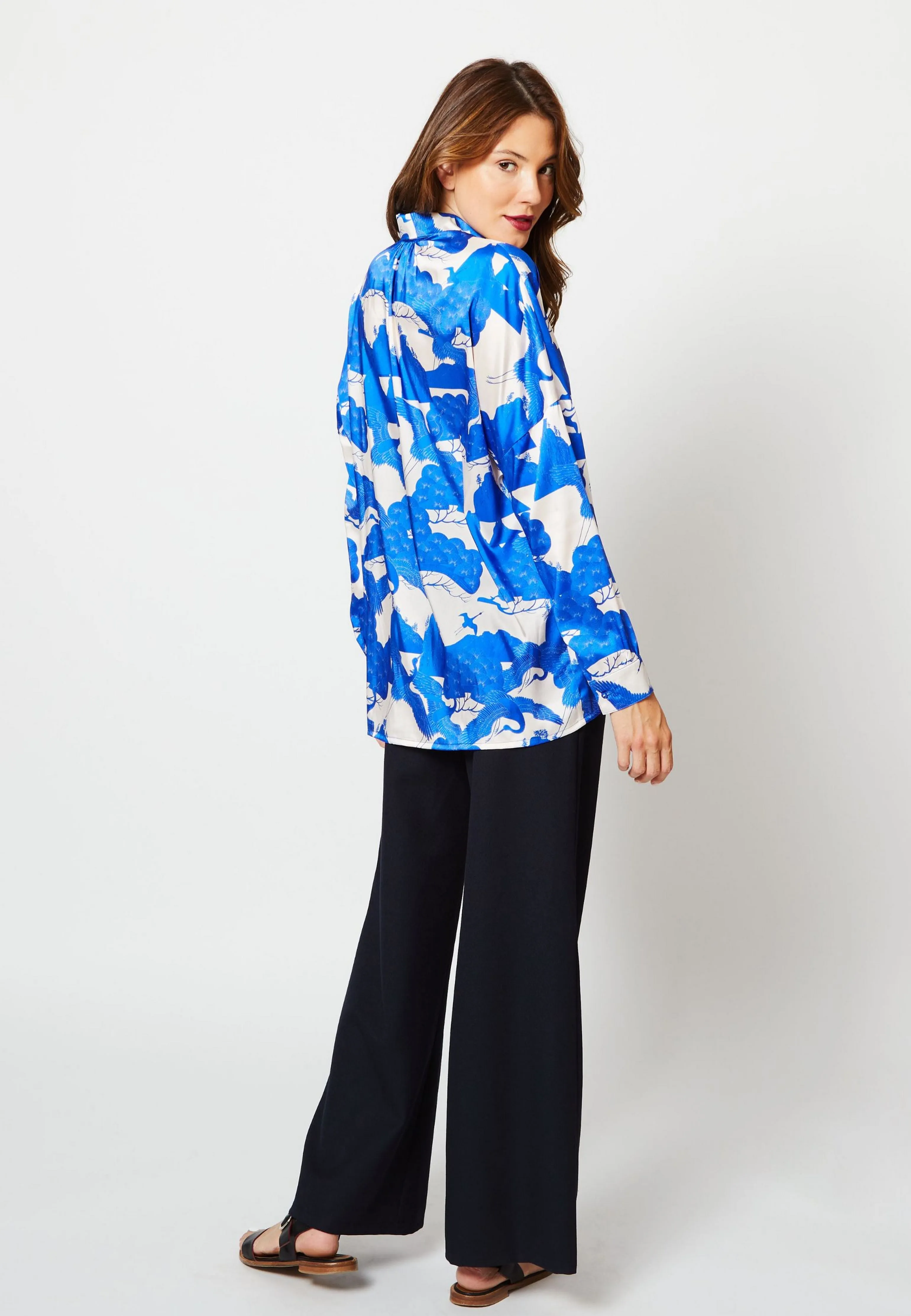 CHEMISE PARISIENNE MATIÈRE RECYCLÉE DESIGN BIRD - ELECTRIC BIRD