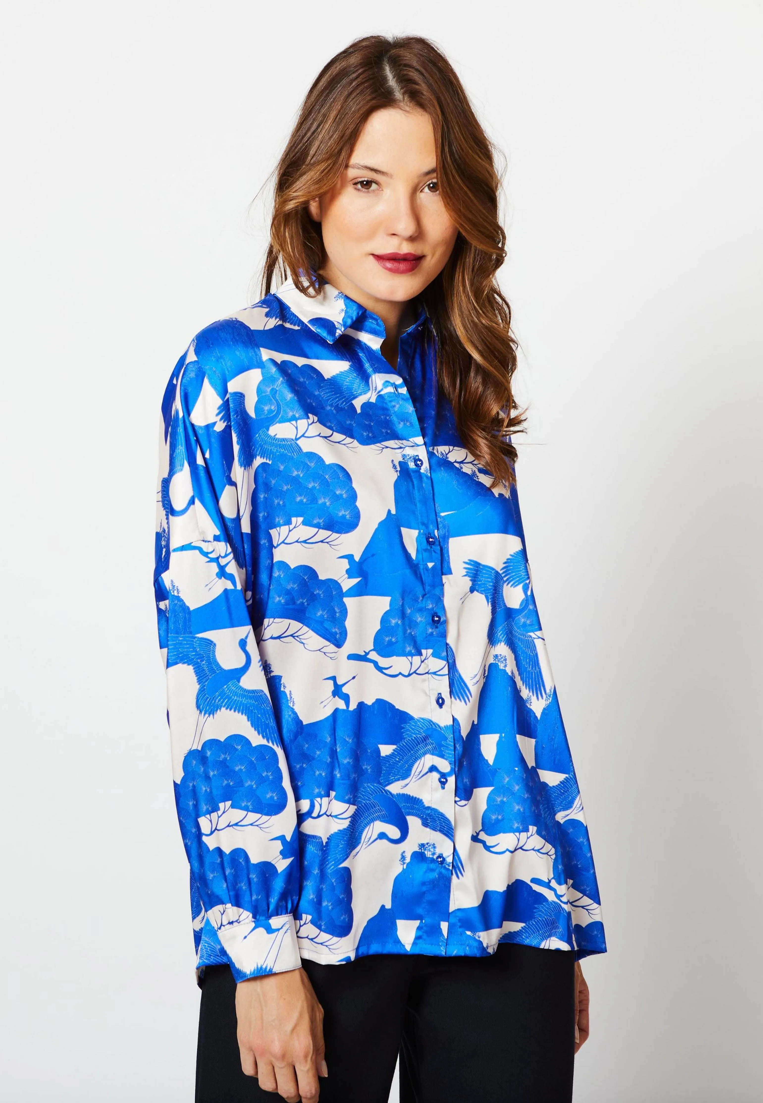 CHEMISE PARISIENNE MATIÈRE RECYCLÉE DESIGN BIRD - ELECTRIC BIRD