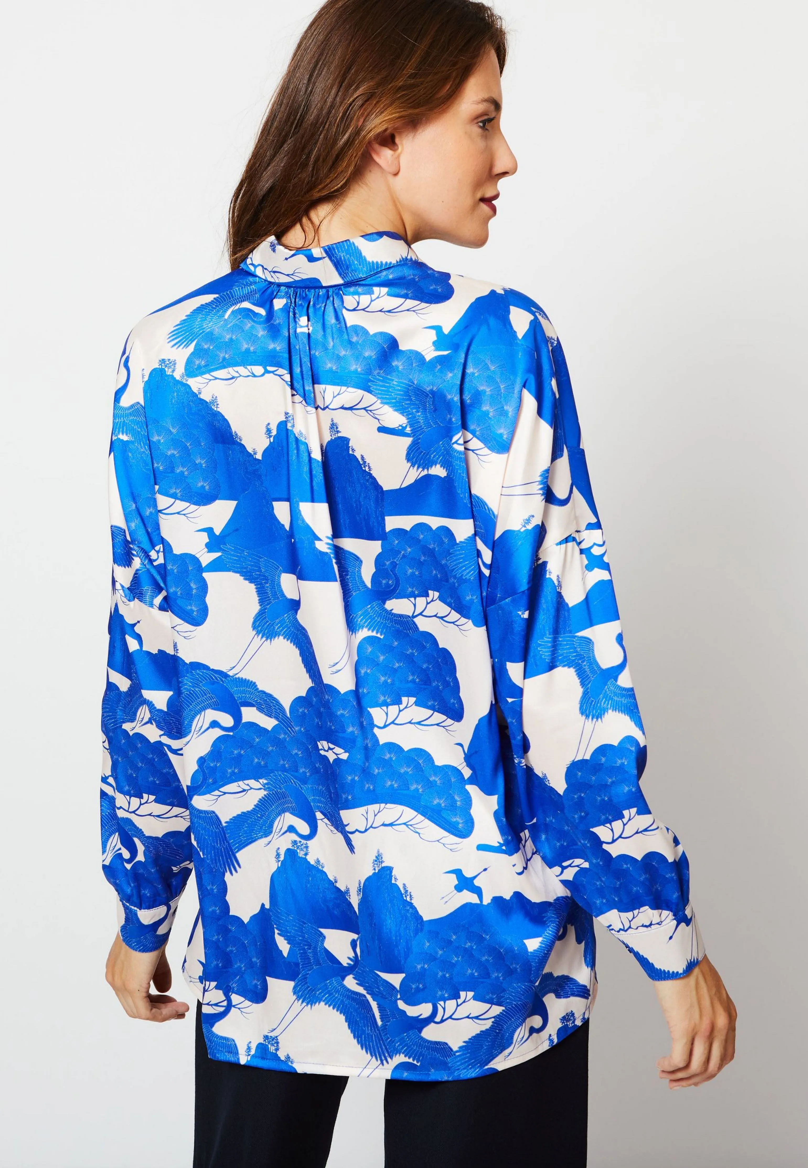 CHEMISE PARISIENNE MATIÈRE RECYCLÉE DESIGN BIRD - ELECTRIC BIRD
