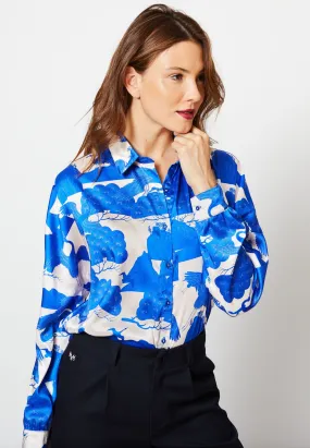 CHEMISE PARISIENNE MATIÈRE RECYCLÉE DESIGN BIRD - ELECTRIC BIRD
