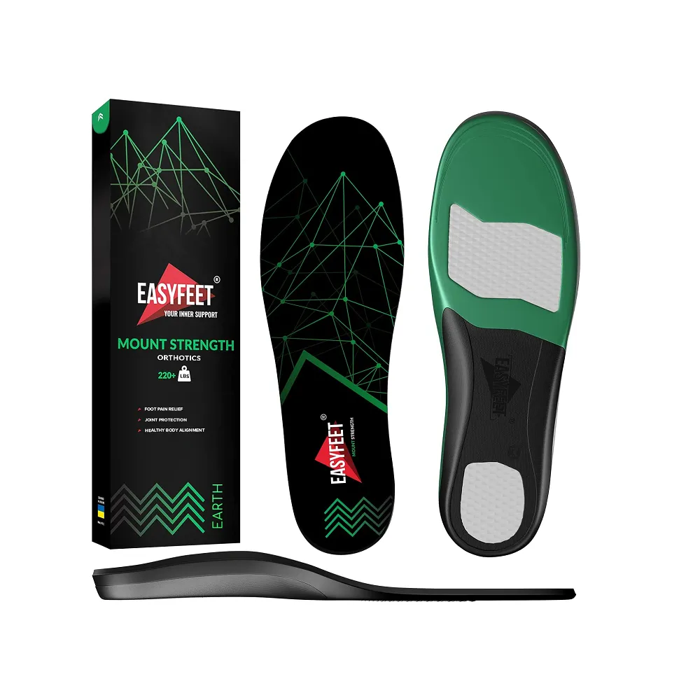 Easyfeet New 2023 220  lbs Plantar Fasciitis Strong Arch Support Insoles