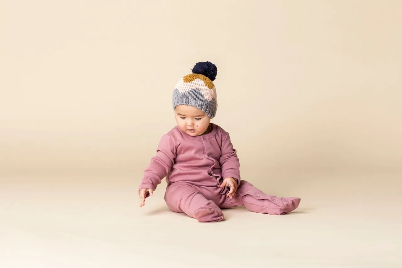 Frederik Footed Growsuit - Rose Pink