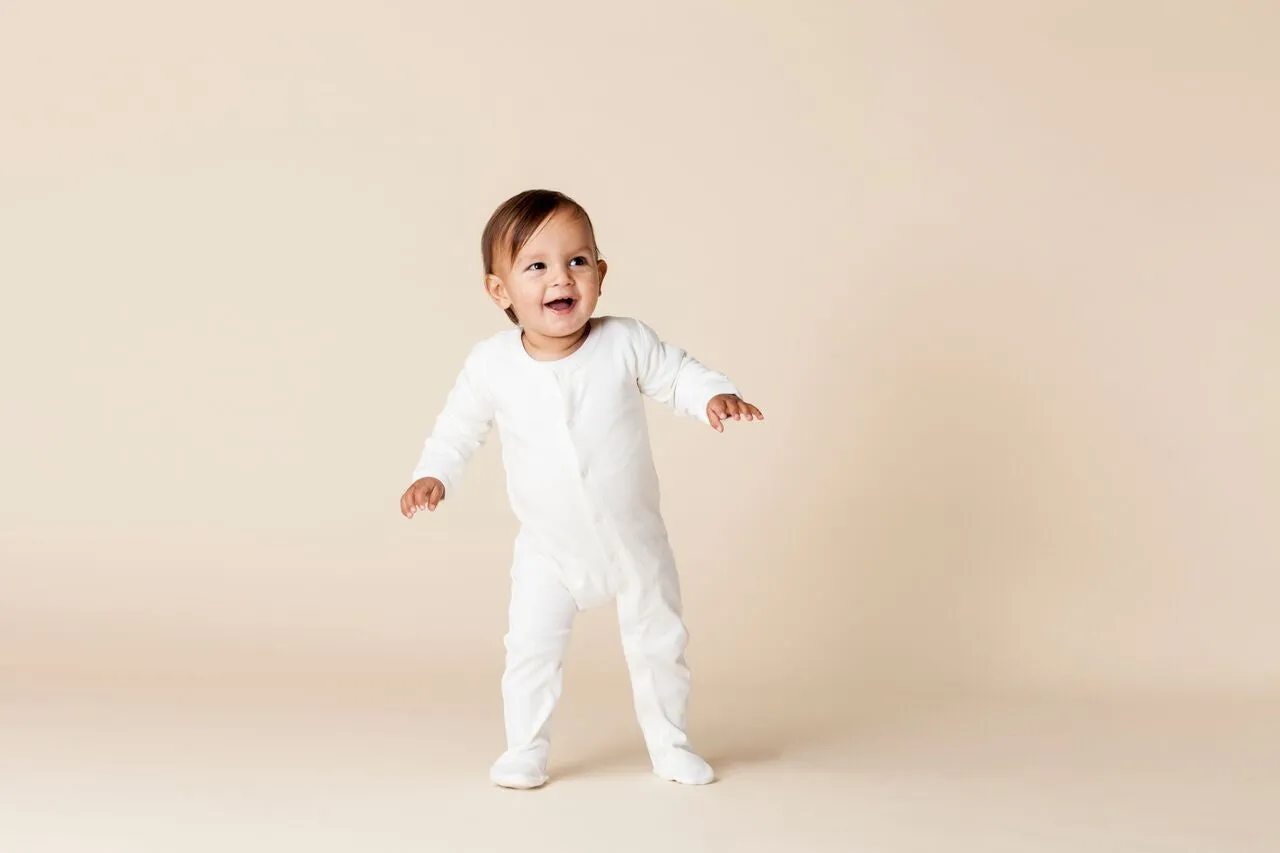 Frederik Footed Growsuit - Winter White
