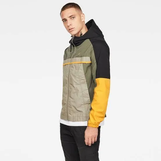 NEW - G Star RAW Colourblock Hooded Jacket in Wild Rovie- Size XL