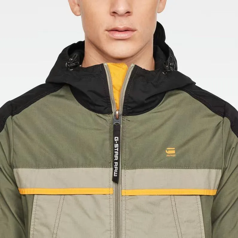 NEW - G Star RAW Colourblock Hooded Jacket in Wild Rovie- Size XL