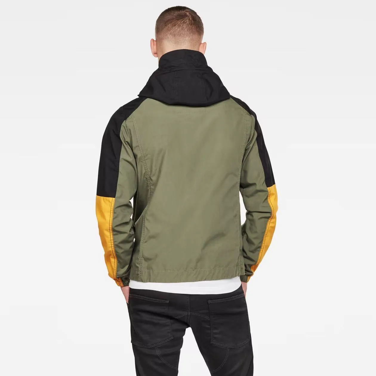 NEW - G Star RAW Colourblock Hooded Jacket in Wild Rovie- Size XL