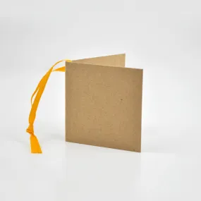 Square Kraft Gift Tags Orange (50)