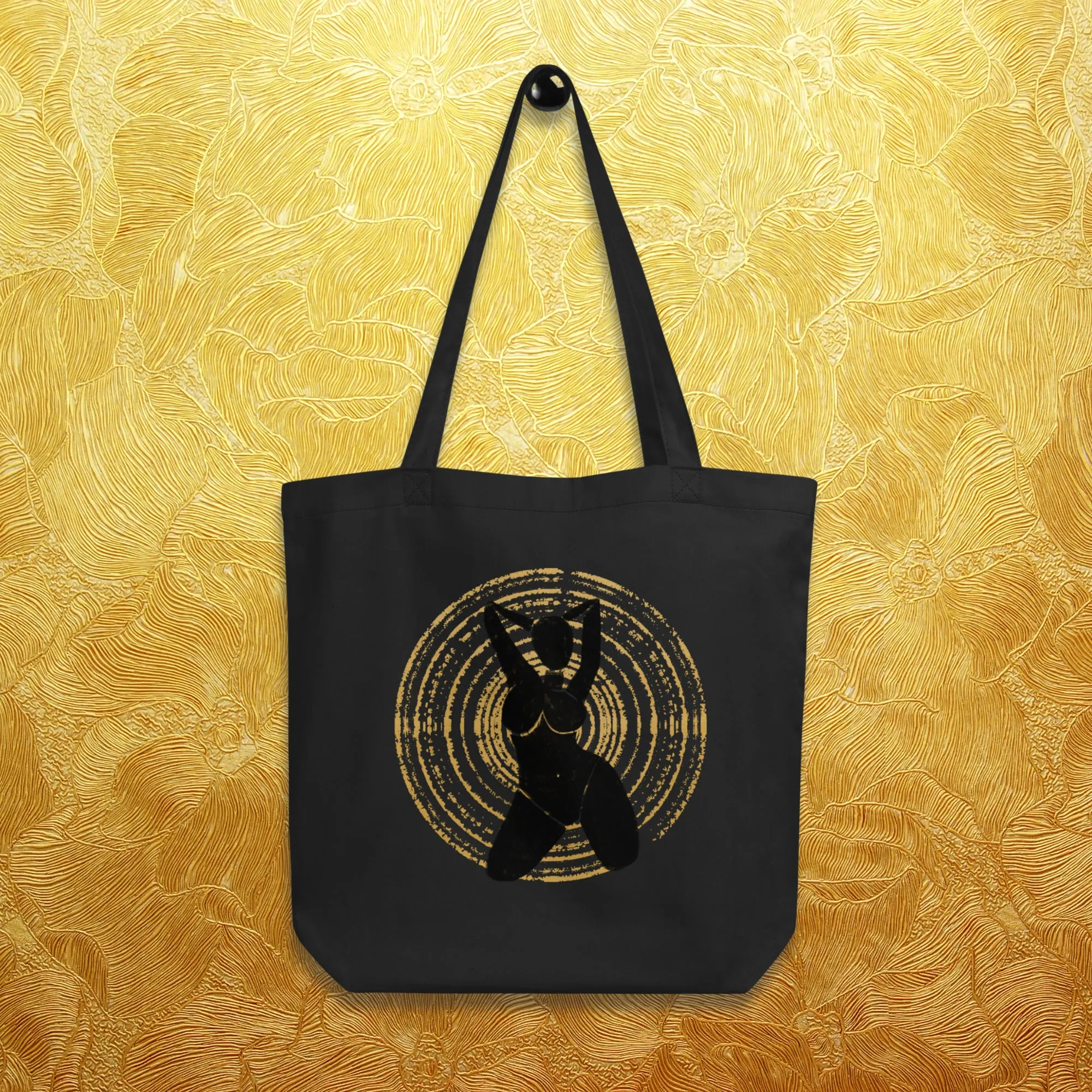 Woman in Gold Tote Bag