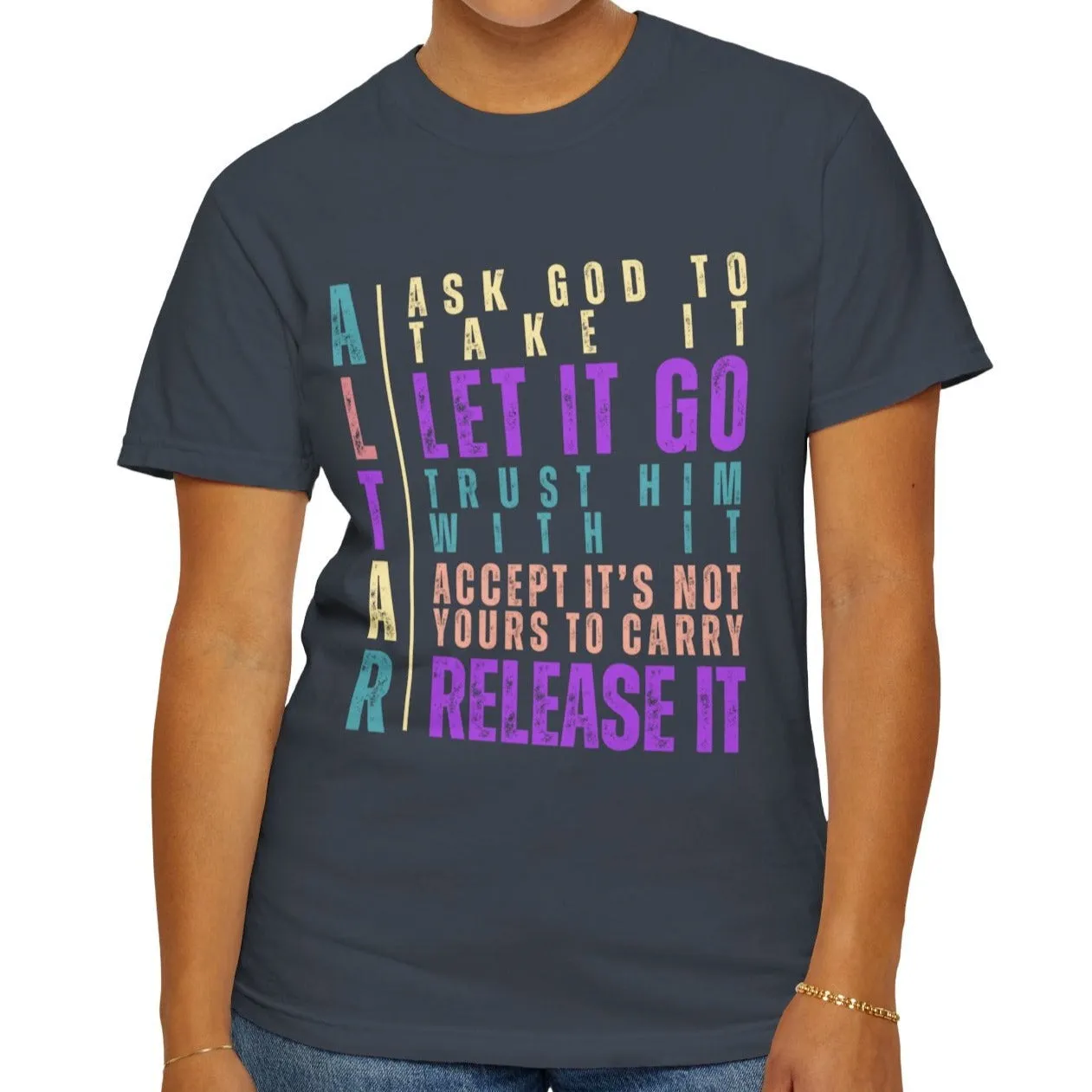 Women's "Altar" Comfort Colors T-Shirt with Christian Meaning