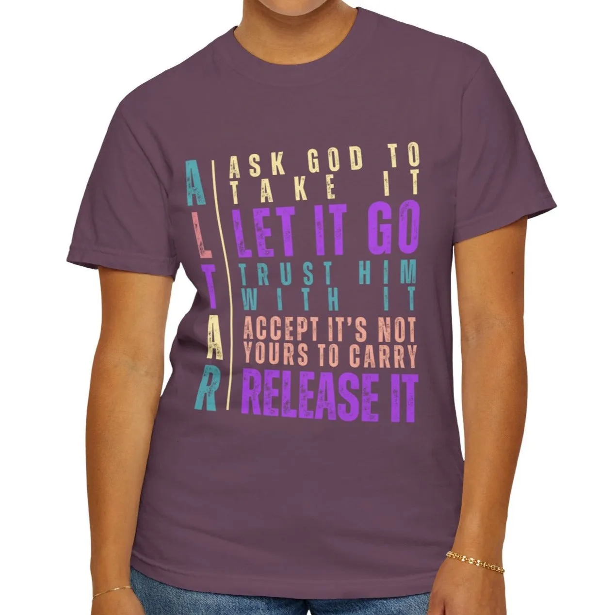 Women's "Altar" Comfort Colors T-Shirt with Christian Meaning