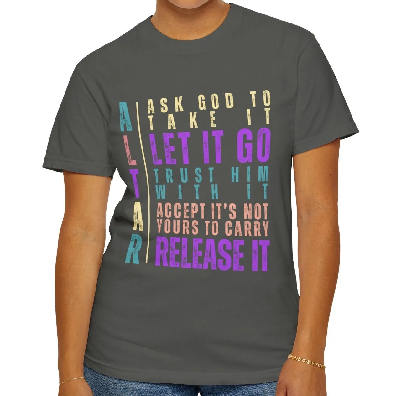 Women's "Altar" Comfort Colors T-Shirt with Christian Meaning