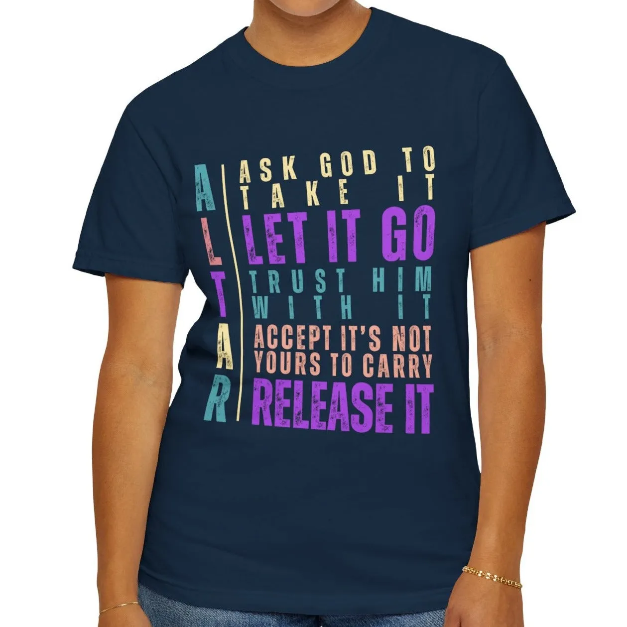 Women's "Altar" Comfort Colors T-Shirt with Christian Meaning